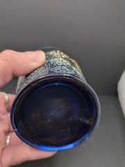 Antique Fenton Fentonia Cobalt Blue Carnival Glass Tumbler Cup – Mint Condition