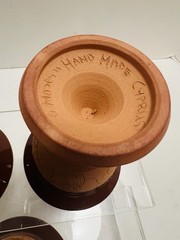 VTG Handmade By Moses~4 Pce Clay Signed Wine Set From The Republic Of Cyprus