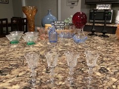 Tiffin Glass Fuchsia 4″ #15083 Cordial 1 oz Goblet set of 4