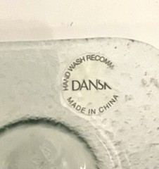 Dansk Spectra Glass tray Only Cobalt Blue Handles