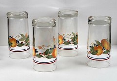 VTG Corning Abundance – 14 Oz Cooler/Drinking Glass, Set of 4 Retro Tumblers