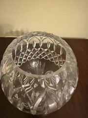 Astor footed rose bowl by Crystal Clear 5 3/8″ x 3 1/8″