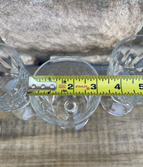 ARCOROC France Clear WINE GLASS GOBLET Artic Pattern Crystal Stemware Set of 5