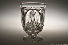 4Q 1800s TULIP / TULIP AND SAWTOOTH Bryce, Richards COLORLESS Footed Tumbler