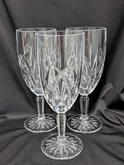 Waterford Marquis BROOKSIDE Crystal Iced Tea Water Glasses Set Of 3 EUC