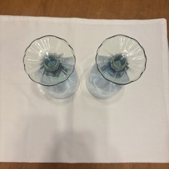 Bormioli Rocco «BAHIA» 7.5” Iced Tea Glasses Blue and Green Glass Beautiful!