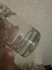 Vintage Farberware English Gordon Floral Glasses, Set Of 8. ONE GLASS CHIPPED