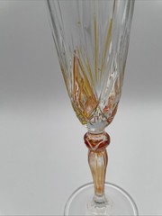 CC Zecchin Murano Vintage Wine, Champagne, Flute Venice Made In Italy carnival