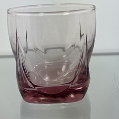 Set Of 2 Vintage Libbey Old Fashioned Imperial Plum PINK Lowball Tumbler Glasses