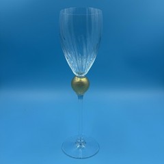 One Union Street Gold Ball Stem Wine Glasses 9.5” Signed Vintage 24k Gold Wine