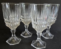 Fostoria Heritage Collection Set 4 Crystal 12 oz Goblet Stemmed Glasses w/Box