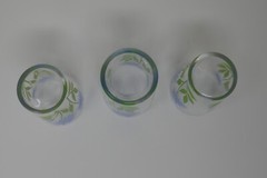 Kraft Foods Swanky Swigs Glasses Juice Glass Blue & Red Cornflower