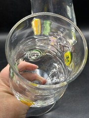 Artland Hand-Blown Lemon Hurricane Glasses With Applied Lemon Slices – Set of 2