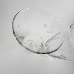 Lot (4) No 3601 Princess House Moderna Crystal Pedestal Clear Stem Glasses New