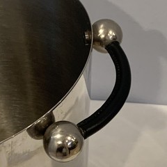 Marquis Waterford Stainless Steel Champagne Wine Ice Bucket Leather Handles