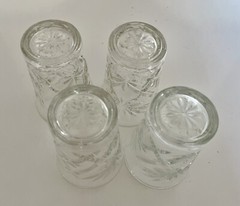 EAPC Oatmeal Prescut Anchor Hocking Water Tumblers Lot of four 8 Ounces