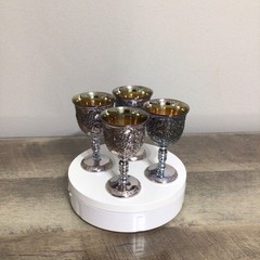 Vintage Cordial / Brandy Goblets -3.5″ Tall-2″ Diameter – Set of 4