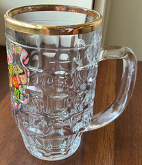 German Republic Coat of Arms 5” Glass Beer Stein by Bormioli Rocco Italy-1/4 L.