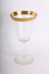 Tiffin Franciscan Rambler Rose Gold Rim Set of 12 Wine Water Goblet Glasses