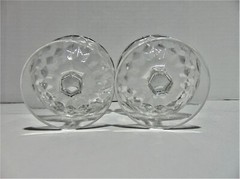 4 Fostoria American Clear Stem 2056 Cube Motif Low Sherbet (P)