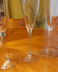 RARE VTG Seneca Glass Co. Lead Crystal Connoisseur Champagne Flutes SET OF FOUR