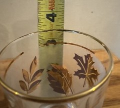 VTG 1960’s-70’s Libbey Glassware Frosted Gold Leaf Autumn Fall Glass 3 Sizes Set