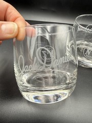 Jack Daniels Rocks Glasses Set Of 2 Old No 7 Cursive Logo Lowball