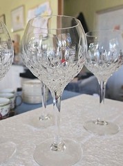 Set 4 Stuart Crystal MANHATTAN SHERRY Wine Goblet Glasses Signed Made in England