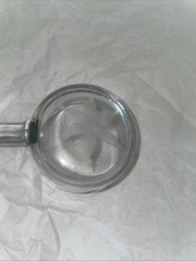 2- Spoon Clear Glass, Scoop Etched Flower, Mayo, Jam, 5″ Long, 1.75″ Across Vtg