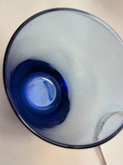 Vintage Libbey 12 oz. Flat Tumbler Lowball Flare Blue Mediterranean