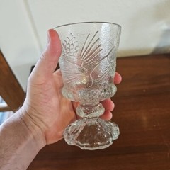 Vintage Indiana Glass Ponderosa Pine Cone Tree Footed Goblet 6″