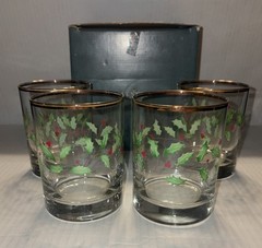 Lenox HOLIDAY Gold Double Old Fashioned Set Of Four Never Been Used BRAND NEW