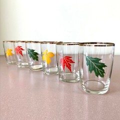 Drinking Glass Set Soviet 250ml Gold Leaf Berezhany Glassworks Ternopol Ukraine