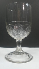 New Pressed Leaf aka NPL, McKee & Brothers, EAPG, Goblet, Goblet, c 1868, VgCd