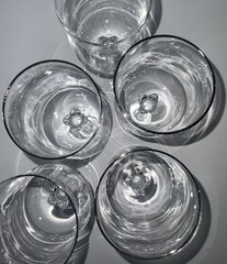 Lenox Moonspun crystal water goblet with platinum trim