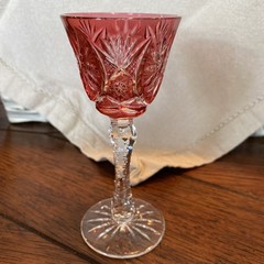 Vintage Cordial Sherry Glass PINK 4.75” Tall.