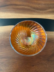 Imperial Glass Marigold Carnival Glass Sherbet Swirled Dessert Cup