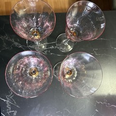 4 Royal Albert Old Country Roses Formal Pink Lavender Wine Goblets. Excellent