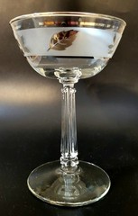 Vintage Libbey Silver Leaf 5.5″ Champagne Glasses (2 Sets of 4 Available)