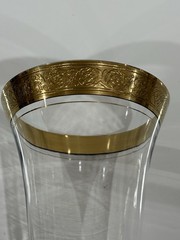 Glastonbury Lotus Gold Rim Water / Iced Tea Glasses 5.5″ Vintage 1960 Set Of 4