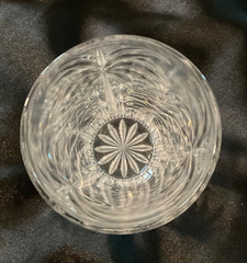 (1) Godinger Palm Highball Glass w/ Cut Palm Tree Pattern 5.5” Heavy