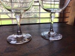 Signed Lenox 6 Sided Stem 8 Oz Wine Champagne Glasses