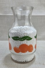 VTG Anchor Glass Orange Juice Pitcher Carafe & 4 Juice Glasses 1 Unmatched Glass