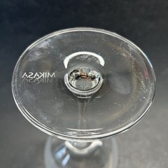 Mikasa Cheers Too 9” Crystal White Wine Glass Spiral Etched Pattern