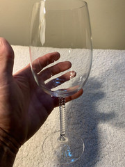 Ralph Lauren Crystal Latham Chardonnay Wine Glass 26 oz Twisted Stem 10″