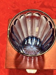 Vintage Anchor Hocking Essex Cobalt Blue Panel Glasses Tumblers Set of 6 MCM
