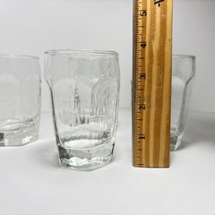 4 Libbey Chivalry 3 3/4″ Tall 6 oz. Juice Glass Tumblers Clear Textured