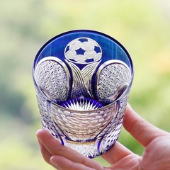 2026 World Cup 11.6oz Themed Blue Trophy Inspired Crystal Glass Whiskey Tumbler