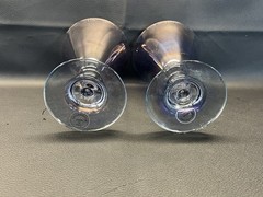 VTG Cristallerie Wine Goblets Made In Italy Set Of 2