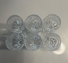 Set (6) Stunning Crystal D’Adriana Luna Cordial Goblet Glasses 3 1/2 T, 3 1/2 oz